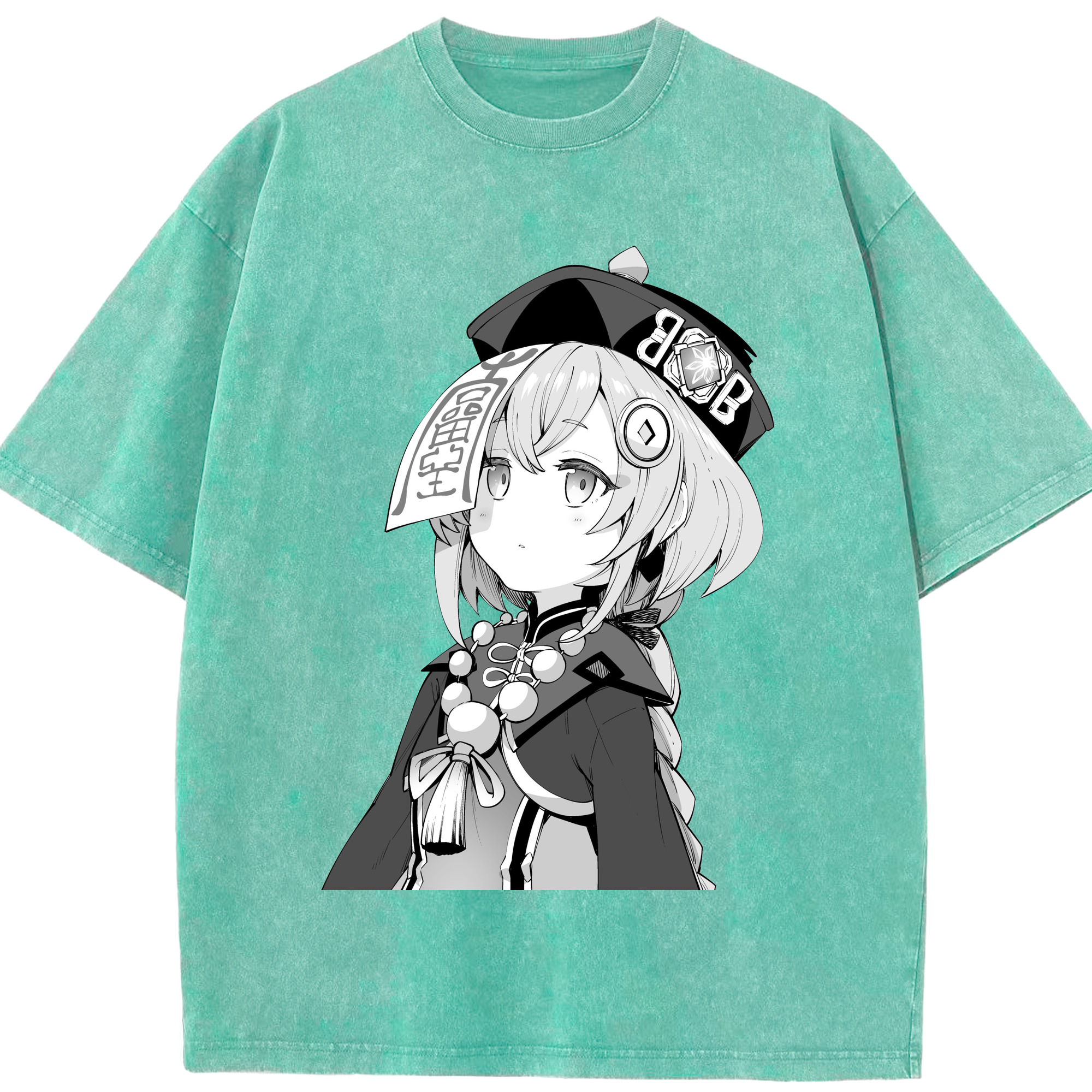 げんし神 七七 なな  genshin Nana 綿100% ヴィンテージ風 半袖Tシャツ（フロントプリント）